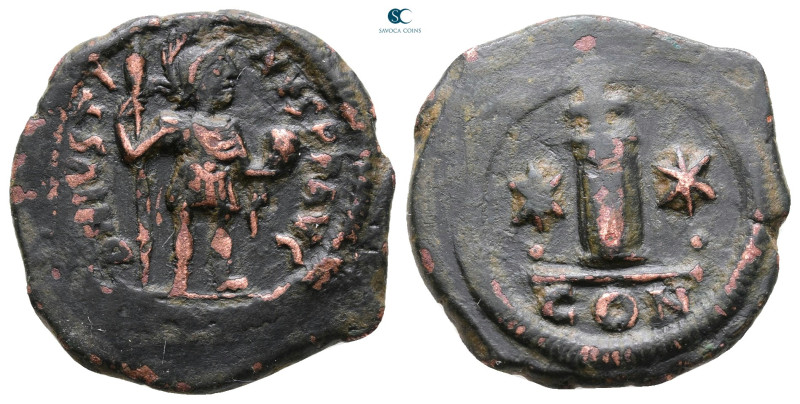 Justin I AD 518-527. Struck 522-527 AD. Constantinople
Decanummium Æ

23 mm, ...