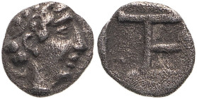 Ancient Greece: Ionia, Kolophon circa 450-410 BC Silver Tetartemorion Very Fine; nicely toned