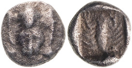 Ancient Greece: Karia, Mylasa(?) circa 450-400 BC Silver Obol About Very Fine; porous metal
