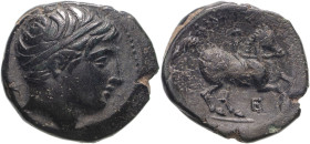 Ancient Greece: Kingdom of Macedon temp. Philip II - Antipater & Alexander V circa 359-294 BC Bronze AE19 Good Very Fine