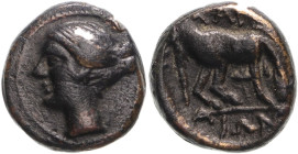 Ancient Greece: Thessaly, Larissa late 4th - early 3rd centuries BC Bronze Hemichalkon Good Very Fine