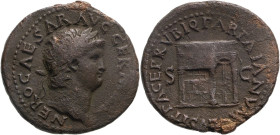 Roman Empire Nero AD 65 Bronze As Very Fine