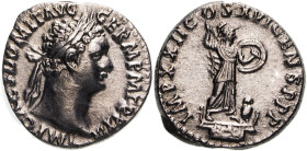 Roman Empire Domitian AD 93-94 Silver Denarius Good Extremely Fine; brilliant, lustrous metal
