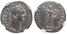 Roman Empire Domitian AD 92 Silver Denarius NGC XF