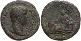 Roman Empire Hadrian AD 133-135 Bronze As Very Fine