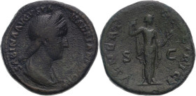 Roman Empire Sabina (wife of Hadrian) AD 136-138 Bronze Sestertius Very Fine; attractive green patina