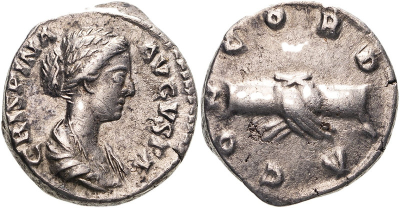 ROMAN EMPIRE. Crispina (wife of Commodus). 
Silver denarius, AD 178-182. Rome. ...