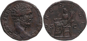 Roman Empire Clodius Albinus (Caesar) AD 193-195 Bronze Sestertius Extremely Fine; wonderfully detailed