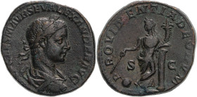 Roman Empire Severus Alexander AD 223 Bronze Sestertius Good Very Fine