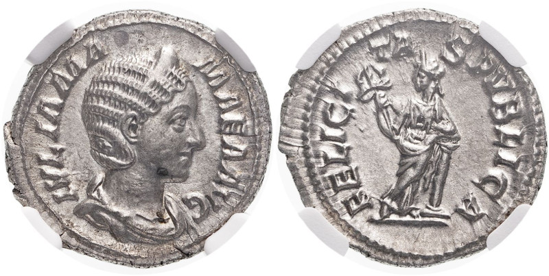 ROMAN EMPIRE. Julia Mamaea (mother of Severus Alexander). 
Silver denarius, AD ...