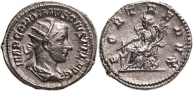 Roman Empire Gordian III AD 243-244 Silver Antoninianus Good Very Fine; highly lustrous metal