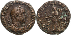Roman Empire Valerian I AD 253-254 Bronze As About Good Very Fine; suffering from bronze disease