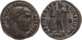 Roman Empire Constantine I 'the Great' AD 313 Billon Nummus About Extremely Fine; much silvering, producing a shimmering iridescent tone