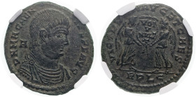 Roman Empire Magnentius AD 350-353 Billon Centenionalis NGC AU