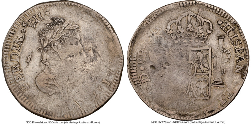 Durango. Ferdinand VII "Royalist" 8 Reales 1819 D-CG VF25 NGC, Durango mint, KM1...