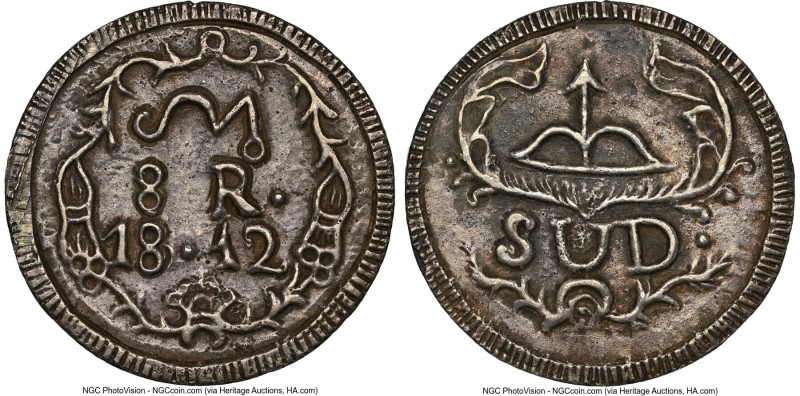 Oaxaca. War of Independence cast silver "Sud" 8 Reales 1812 AU55 NGC, Oaxaca min...