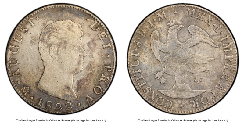 Augustin I Iturbide 8 Reales 1822 Mo-JM VF Details (Cleaned) PCGS, Mexico City m...
