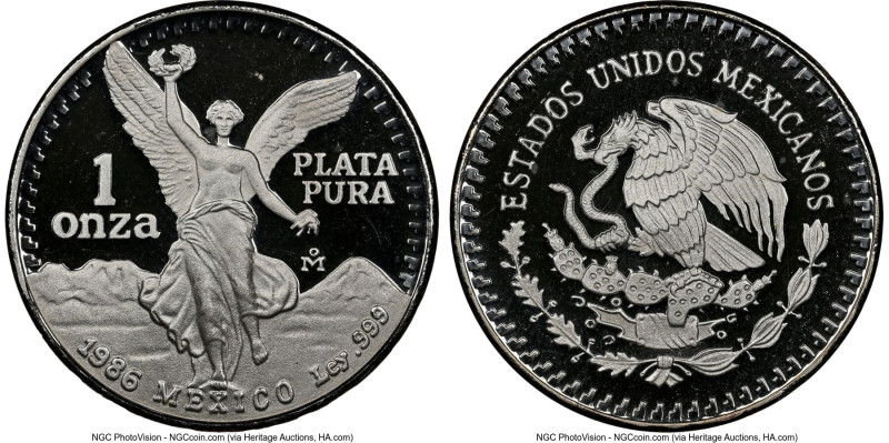 Estados Unidos silver Proof "Libertad" Onza 1986-Mo PR69 Ultra Cameo NGC, Mexico...