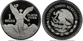 Estados Unidos silver Proof "Libertad" Onza 1986-Mo PR69 Ultra Cameo NGC, Mexico City mint, KM494.1. Accompanied by original case and COA # 14834. HID...