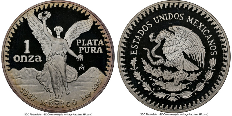 Estados Unidos silver Proof "Libertad" Onza 1987-Mo PR69 Ultra Cameo NGC, Mexico...