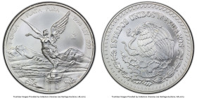 Estados Unidos silver "Libertad" Onza 1998-Mo MS66 PCGS, Mexico City mint, KM613. Mintage: 67,000. The lowest mintage date for the series so far, keen...