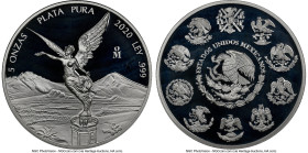Estados Unidos silver Proof "Libertad" 5 Onzas 2020-Mo PR67 Ultra Cameo NGC, Mexico City mint, KM-Unl. HID09801242017 © 2023 Heritage Auctions | All R...