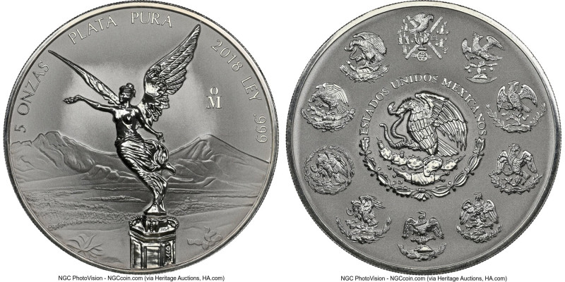 Estados Unidos Pair of silver Reverse Proof "Libertad" Multiple Onza Set 2018-Mo...