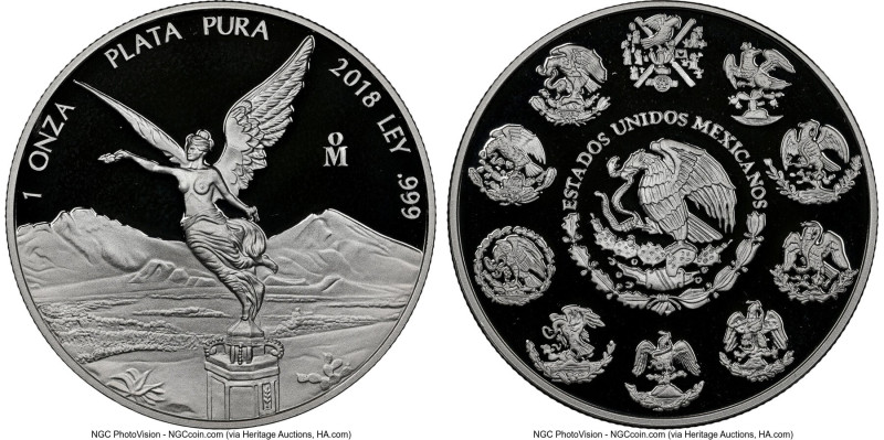 Estados Unidos 5-Piece Certified silver Proof "Libertad" Onza Set 2018-Mo Ultra ...