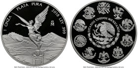 Estados Unidos 5-Piece Certified silver Proof "Libertad" Onza Set 2018-Mo Ultra Cameo NGC, 1) 1 Onza - PR69 Ultra Cameo 2) 1/2 Onza - PR67 Ultra Cameo...