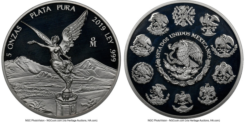 Estados Unidos 7-Piece Certified silver Proof "Libertad" Onza Set 2019-Mo Ultra ...