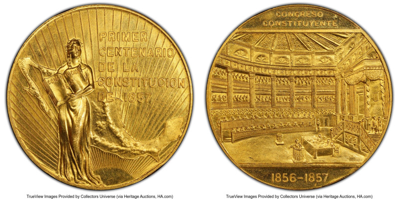 Estados Unidos gold "Constitution Centennial" Medal 1957-Dated MS65 PCGS, KM-M12...