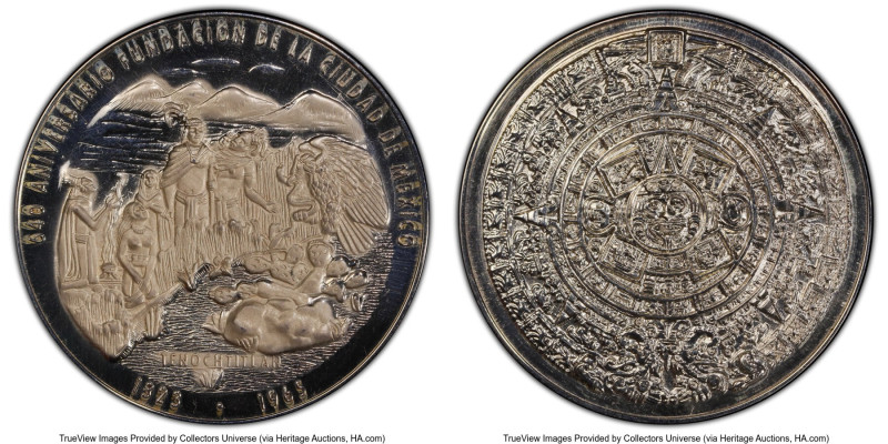Estados Unidos silver Specimen "Anniversary of Mexico City" Medal 1965 SP65 PCGS...