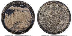 Estados Unidos silver Specimen "Anniversary of Mexico City" Medal 1965 SP65 PCGS, Grove-921a. 40mm. Struck for the 640th anniversary of the founding o...