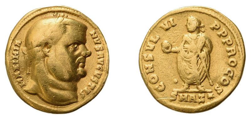 Römische Kaiserzeit. Maximianus Herculius, 286 – 305; 306- 308; 310, Aureus, Ant...