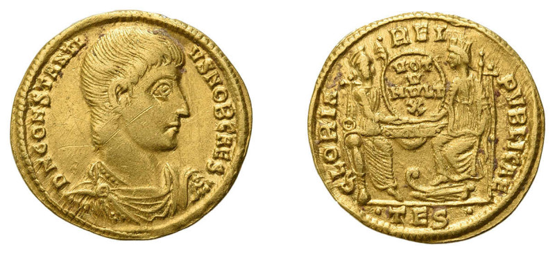 Römische Kaiserzeit. Constantius Gallus, Caesar, 351 - 354, Solidus, Thessalonic...