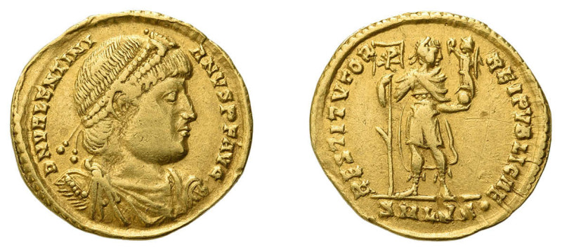 Weströmisches Reich. Valentinian I., 364 – 375, Solidus, Lugdunum, 364 – 67, Vs....