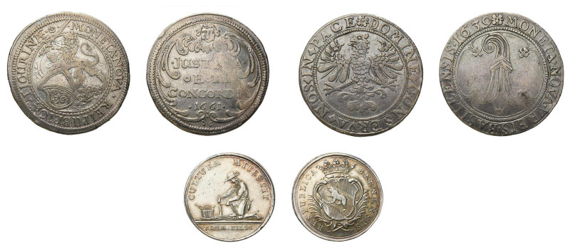 Schweiz. Basel Stadt, Taler 1639, selten, HMZ 2-78p. Stadt und Kanton Zürich. Ta...