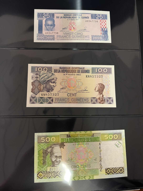 Umfangreiche Sammlung Banknoten aller Welt in 12 Alben mit Beschreibungen von A ...