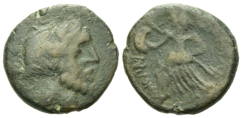 Apulia, Caelia Sextans circa 220-150 BC, Æ 20.00 mm., 5.43 g.

Rare. VF

Ex ...