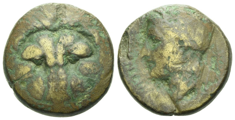 Bruttium, Rhegium Bronze circa 351-280, Æ 19.00 mm., 8.41 g.

About VF

Ex M...