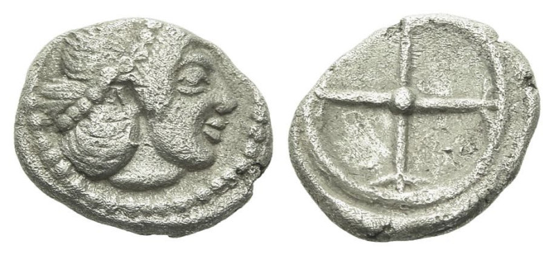 Sicily, Syracuse Obol circa 478-475, AR 9.00 mm., 0.62 g.

VF