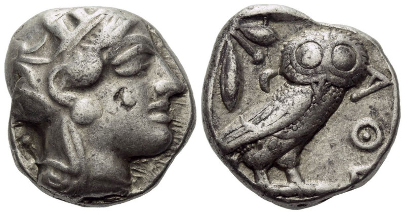 Attica, Athens Tetradrachm After 449 BC, AR 22.00 mm., 17.07 g.

About VF