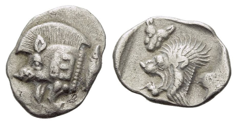 Mysia, Cyzicus Hemiobol circa 450-400, AR 10.00 mm., 0.35 g.

VF