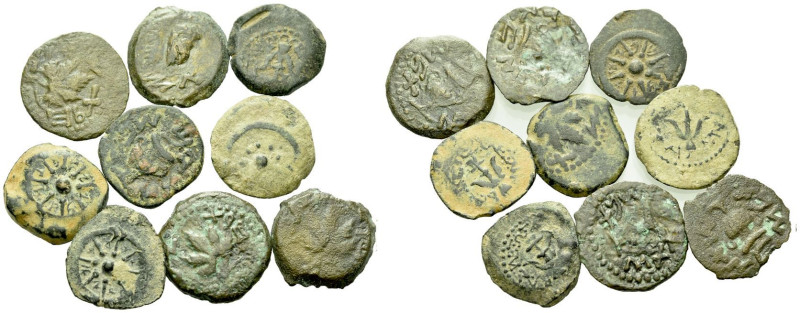 Judaea, Jerusalem Lot of 9 Prutah I century, Æ 18.00 mm., 23.04 g.
Large lot of...