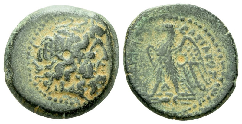 The Ptolemies, Ptolemy II, 285-246 Alexandria Hemiobol circa 285-246, Æ 16.00 mm...