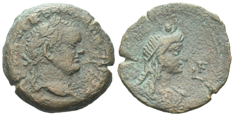 Egypt, Alexandria Vespasian, 69-79 Obol circa 69-79, Æ 24.00 mm., 5.12 g.

VF