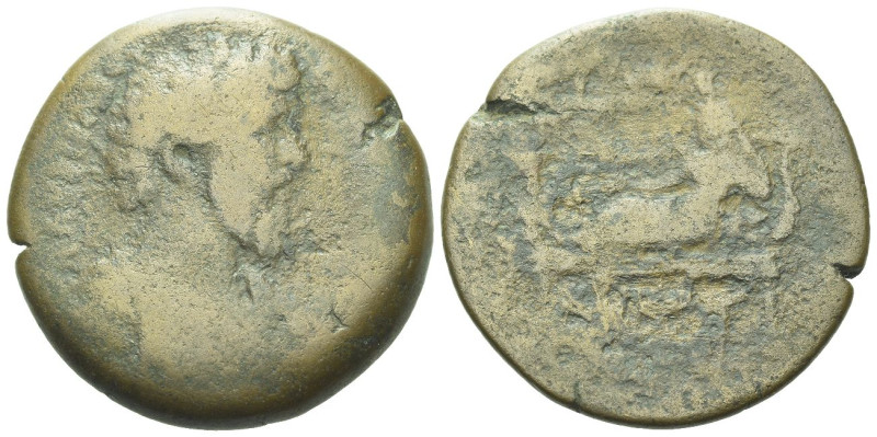 Egypt, Alexandria Lucius Verus, 161-169 Drachm circa 161-169, Æ 32.00 mm., 21.67...