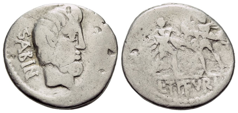 L. Titurius L.f. Sabinus Denarius 89, AR 19.00 mm., 3.86 g.

About VF