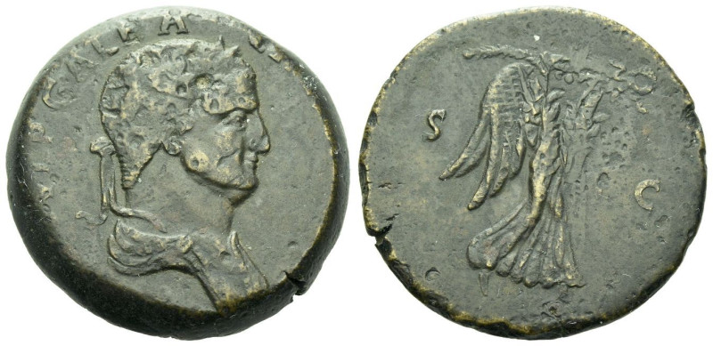 Galba, 68-69 Sestertius 68-69, Æ 31.00 mm., 22.64 g.

Heavy tooled, otherwise ...