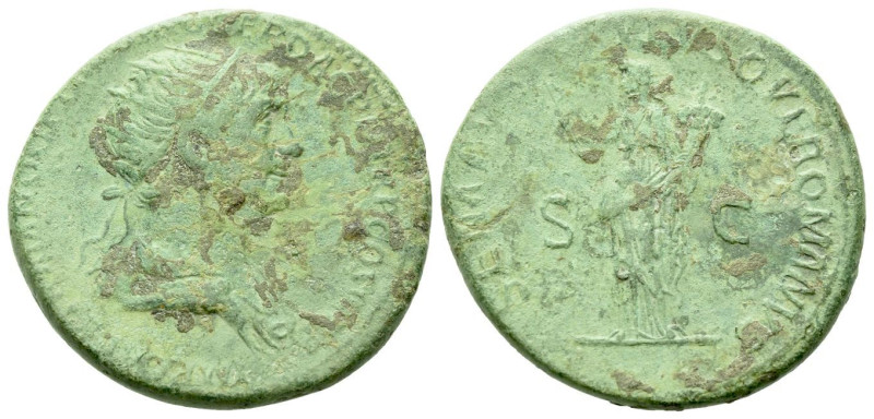 Trajan, 98-117 Dupondius Rome circa 98-117, Æ 27.00 mm., 11.63 g.

Green patin...